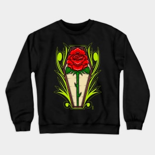 Rose in a coffin Crewneck Sweatshirt